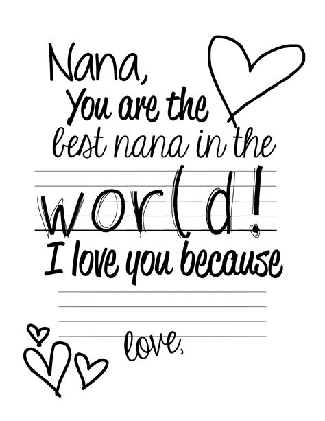 Printable Happy Mothers Day Nana